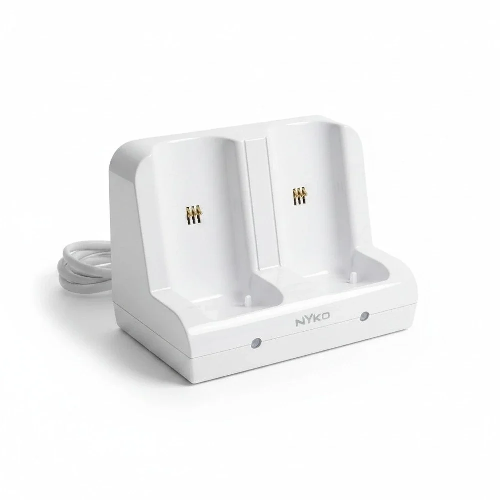 Nyko Charge Station 87000-A50 Dual Port‎ Controller Charger White Nintendo Wii